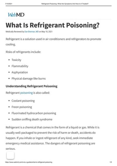 freon poison symptoms|Refrigerant Poisoning: Symptoms, Treatments, and。